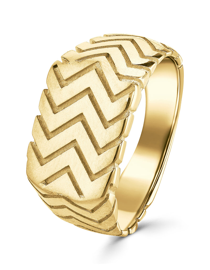 OCEAN WAVES RING Sterling Silver 925K With Gold Plated