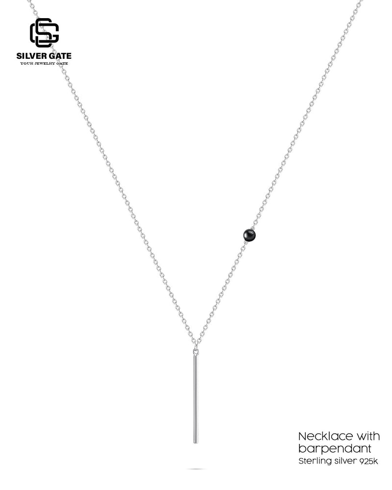 necklace with bar pendant